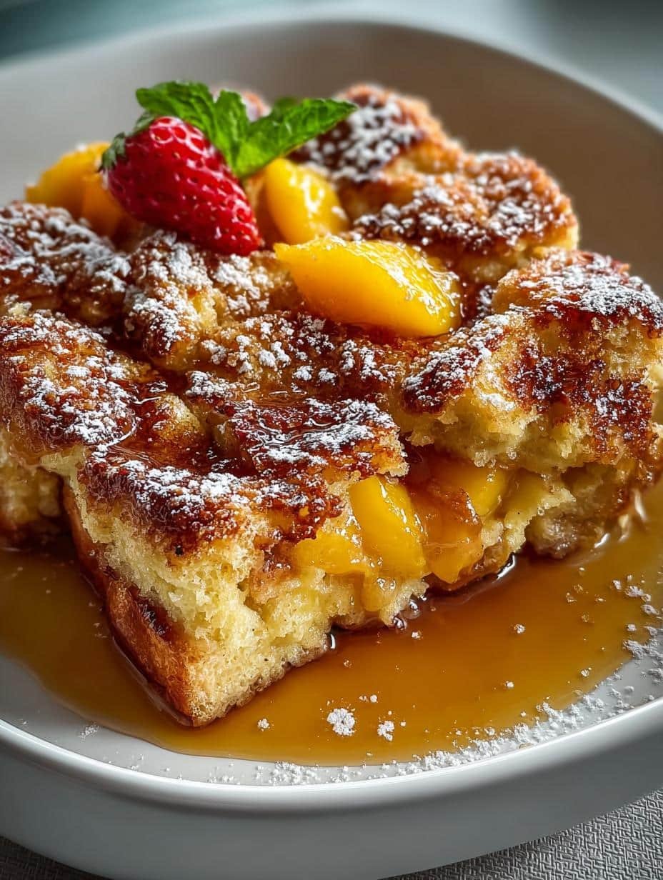 Peach Cobbler French Toast