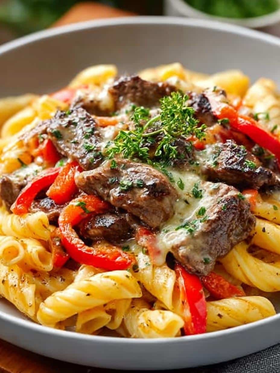 Delicious Philly Cheesesteak Pasta: 35-Minute Recipe - Philly Cheesesteak Pasta - additional detail