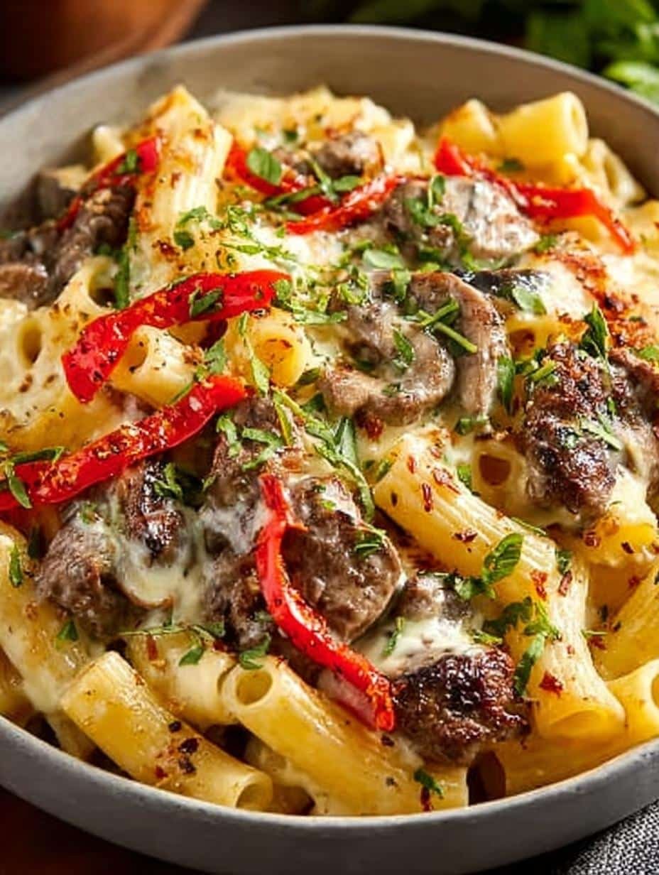 Philly Cheesesteak Pasta