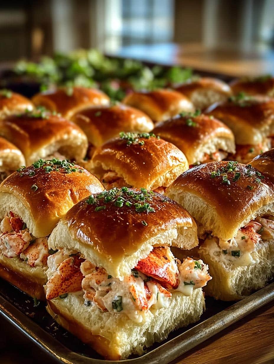 Pull Apart Lobster Sliders: 12 Indulgent Party Treats - Pull Apart Lobster Sliders - additional detail