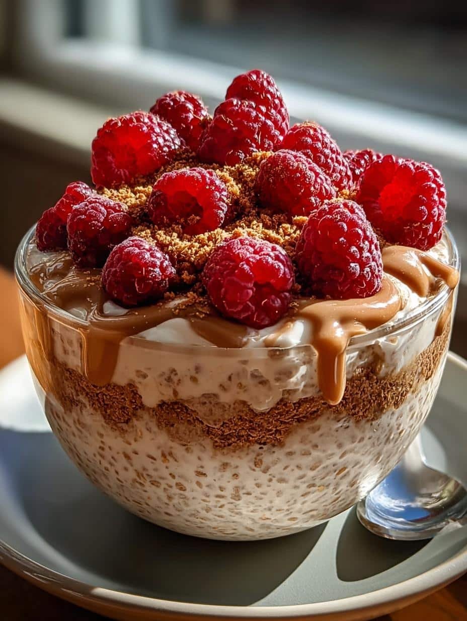 Raspberry Biscoff Overnight Oats: A Sweet Delight - Raspberry Biscoff Overnight Oats - additional detail