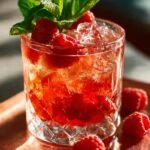 Raspberry Bourbon Smash Cocktail