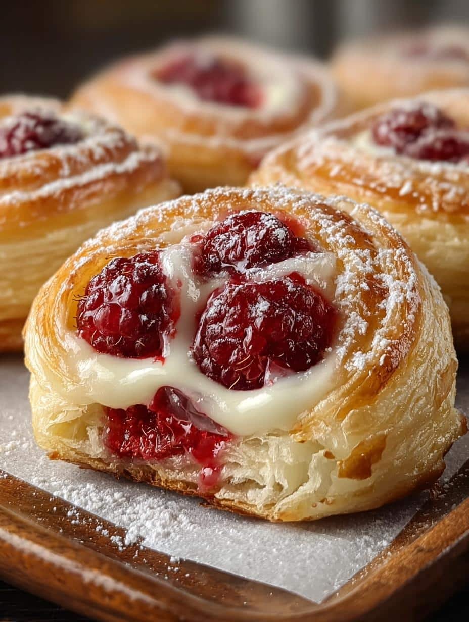 Delicious Raspberry Cheesecake Danish Pastry Recipe - Raspberry Cheesecake Danish Pastry - main visual representation