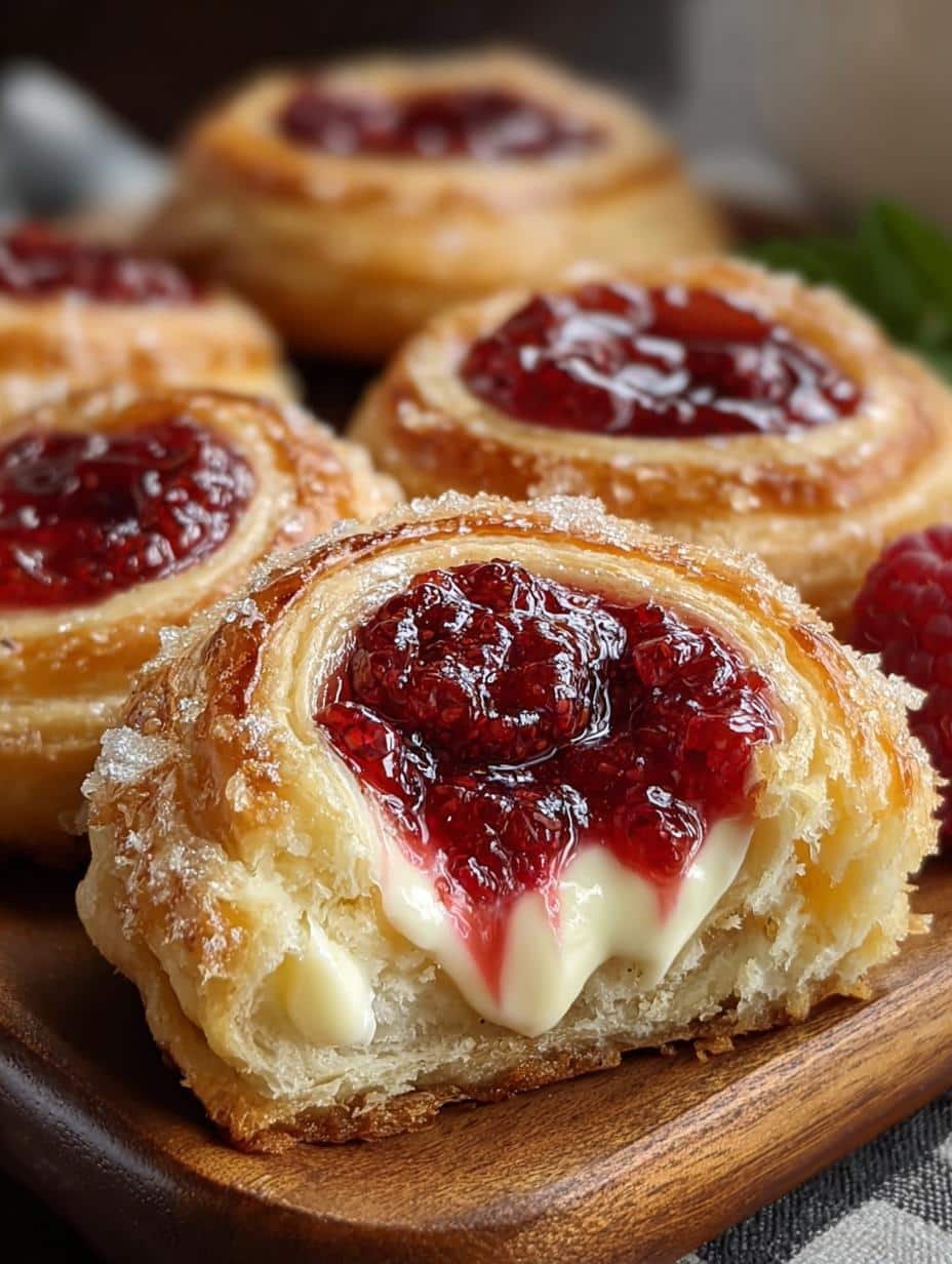 Delicious Raspberry Cheesecake Danish Pastry Recipe - Raspberry Cheesecake Danish Pastry - additional detail