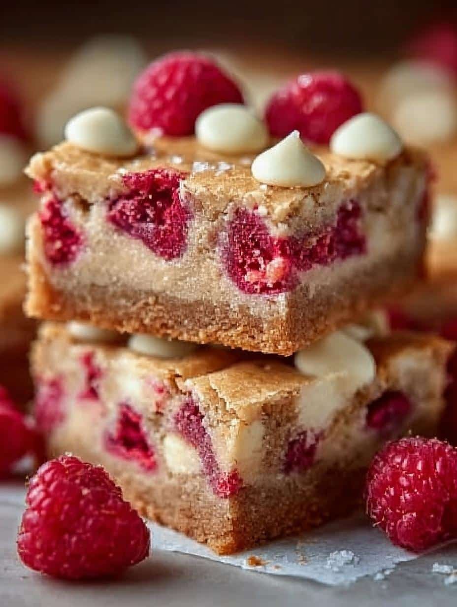 Raspberry White Chocolate Blondies: 12 Irresistible Treats - Raspberry White Chocolate Blondies - main visual representation