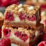 Raspberry White Chocolate Blondies