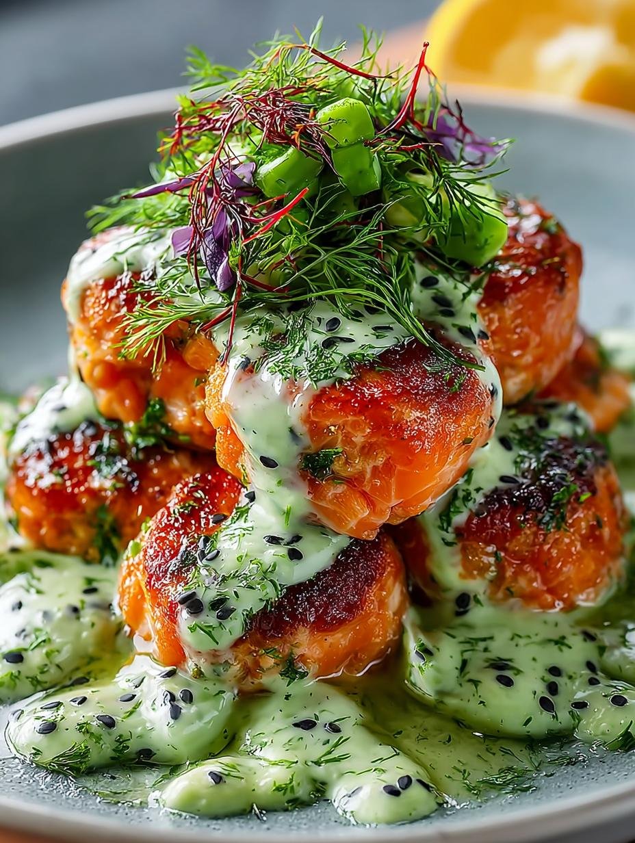 Salmon Balls Avocado Sauce: A Delightful Fusion Twist - Salmon Balls Avocado Sauce - main visual representation