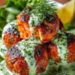 Salmon Balls Avocado Sauce