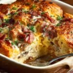 Savory Croissant Breakfast Casserole