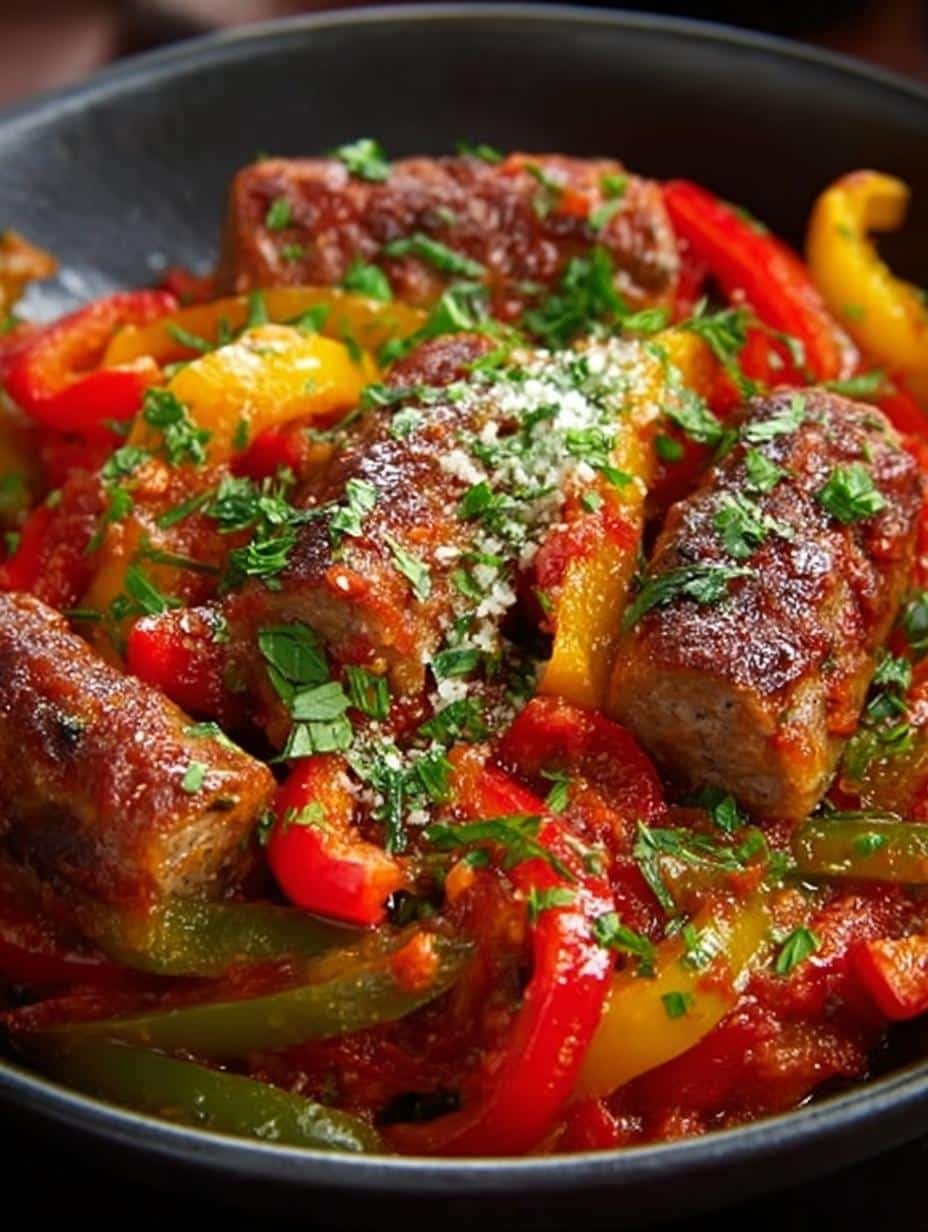 Slow Cooker Sausage Peppers