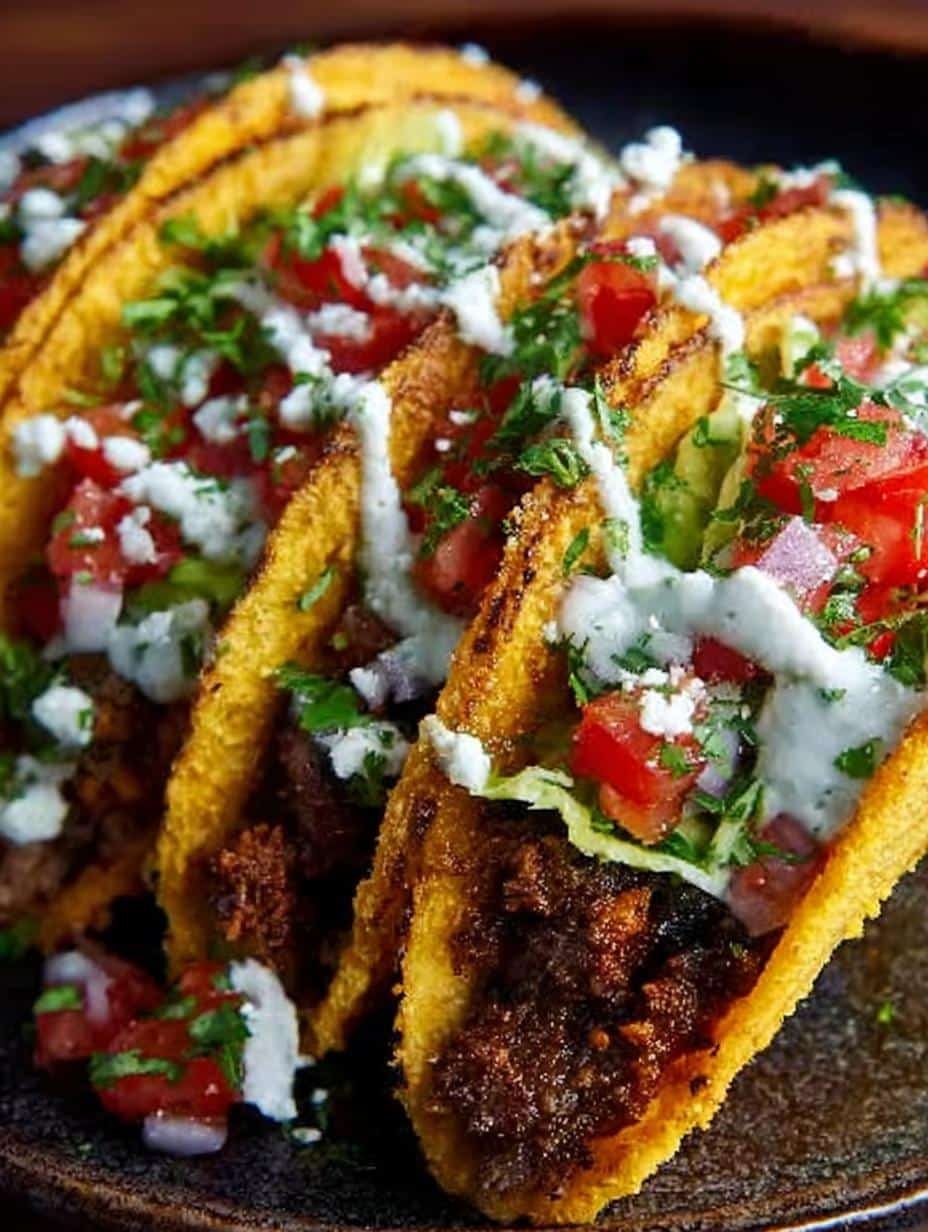 Smash Burger Tacos For