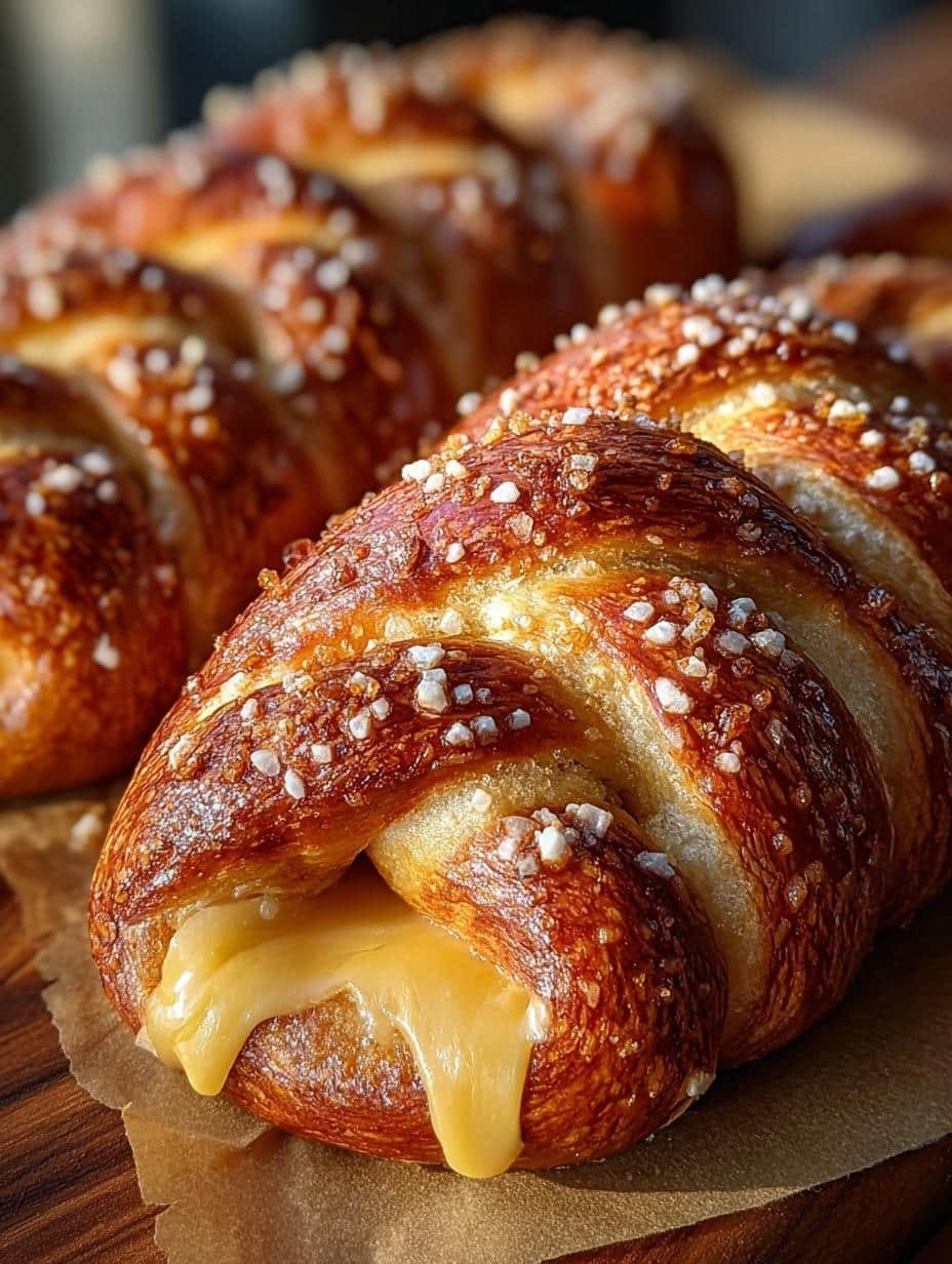 Soft Baked Cheesy Pretzel