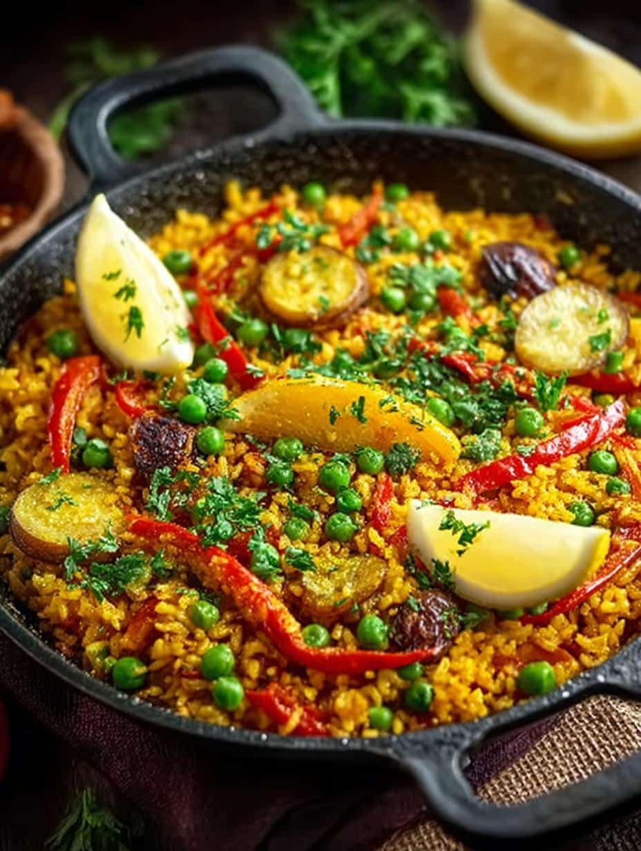 Spanish Vegetarian Paella Incredible