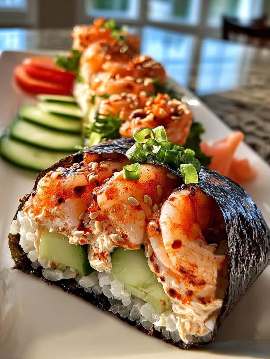 Spicy Shrimp Sushi Hand