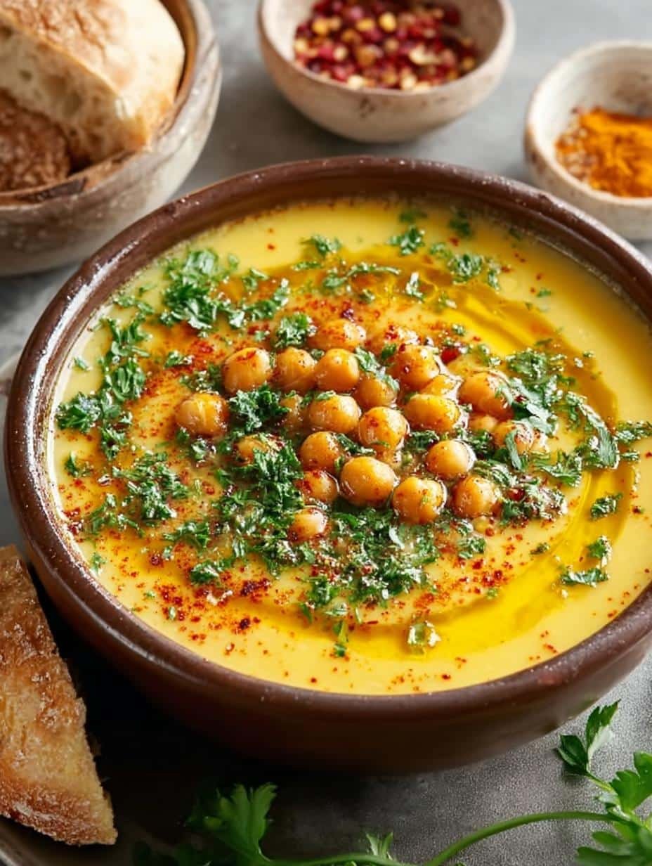 Turmeric Chickpea Soup Incredible for Cozy Nights - Turmeric Chickpea Soup Incredible - additional detail