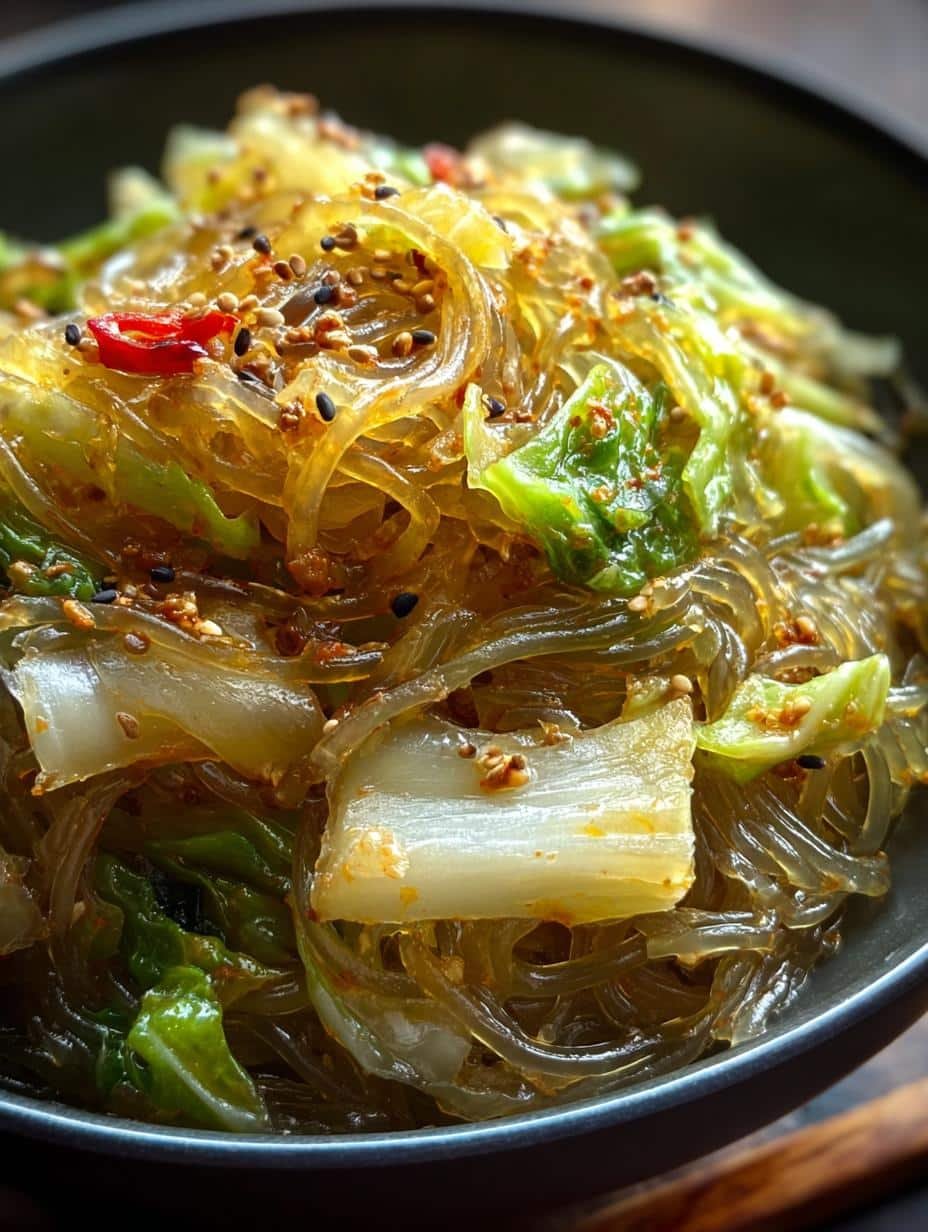 Cabbage Glass Noodle Stir