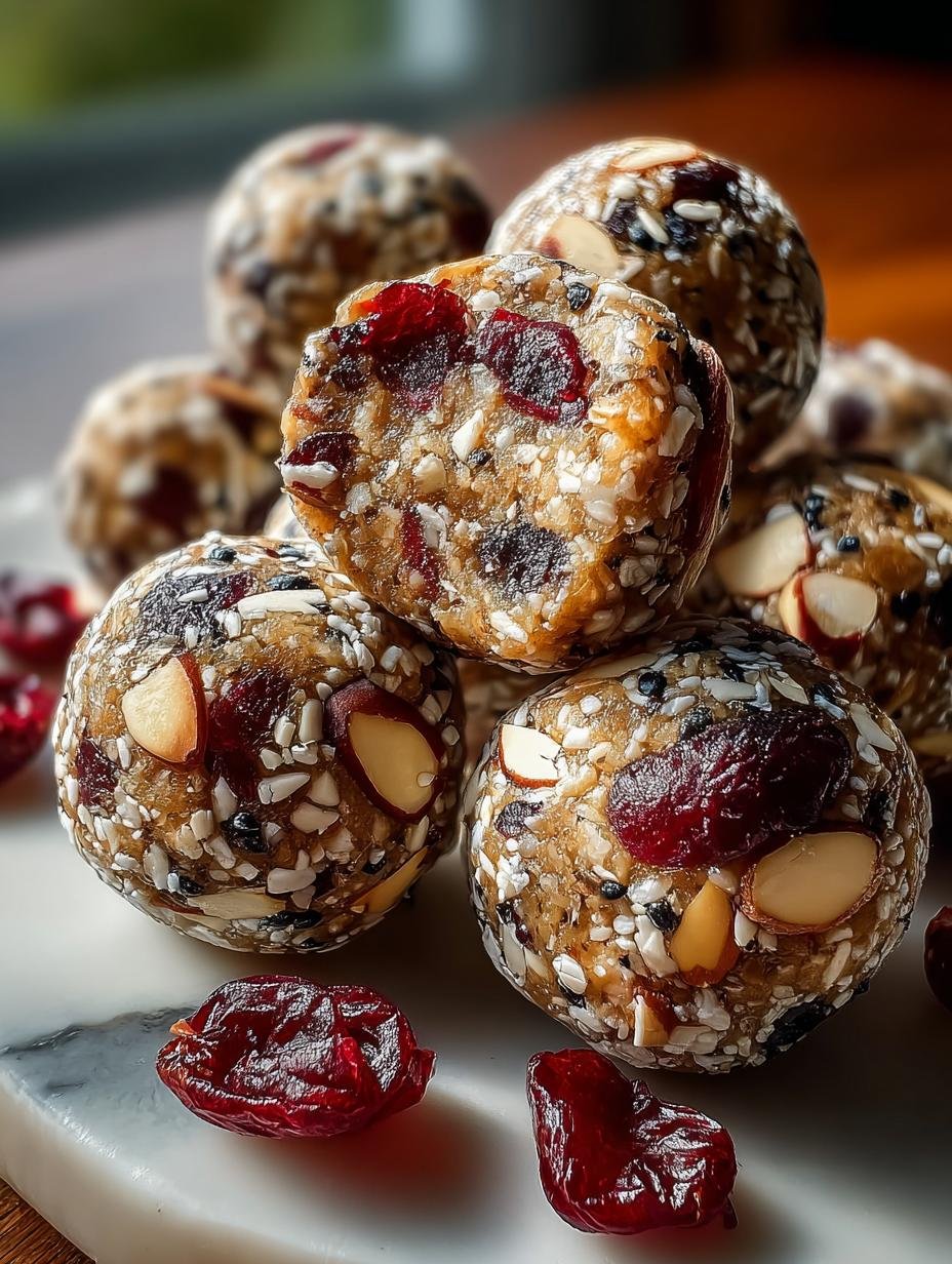 Cherry Cranberry Energy Bites