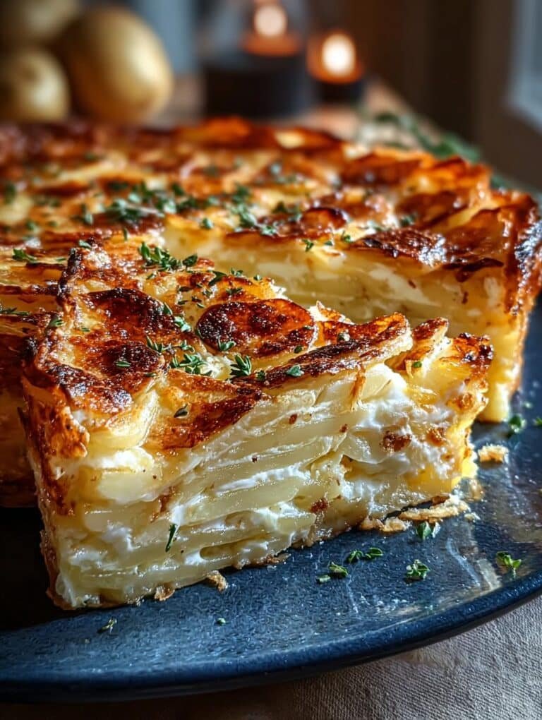 Creamy Cheese Potato Pie