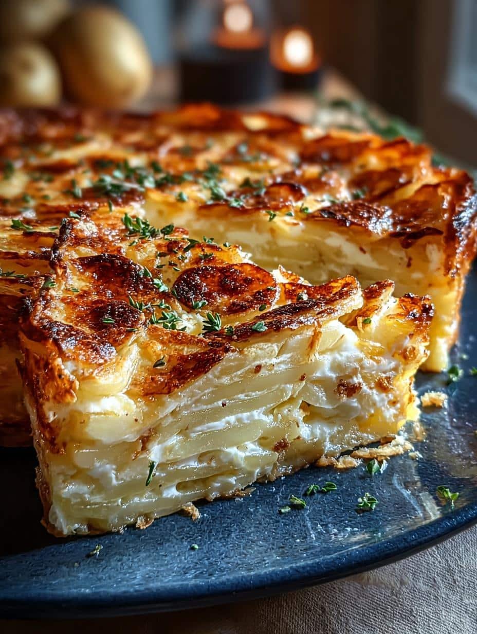 Creamy Cheese Potato Pie