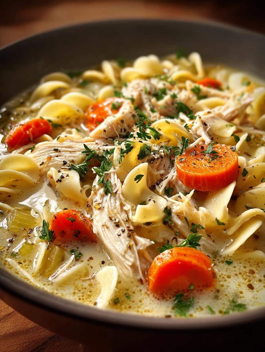 Creamy Chicken Noodle Soup: 6 Steps to Comforting Goodness - Creamy Chicken Noodle Soup - main visual representation