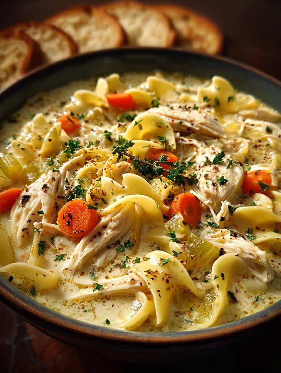 Creamy Chicken Noodle Soup: 6 Steps to Comforting Goodness - Creamy Chicken Noodle Soup - additional detail
