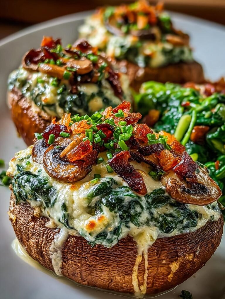 Creamy Mushroom Spinach Stuffed