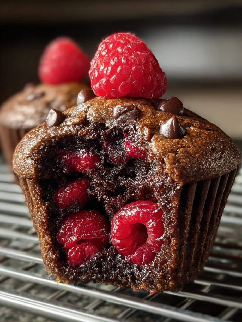 Irresistible Dark Chocolate Raspberry Muffins Recipe - Dark Chocolate Raspberry Muffins - main visual representation