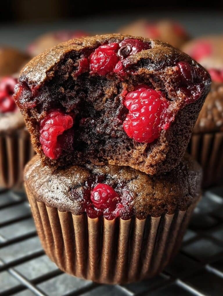 Dark Chocolate Raspberry Muffins