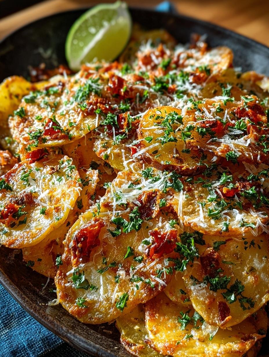 Garlic Parmesan Potato Nachos