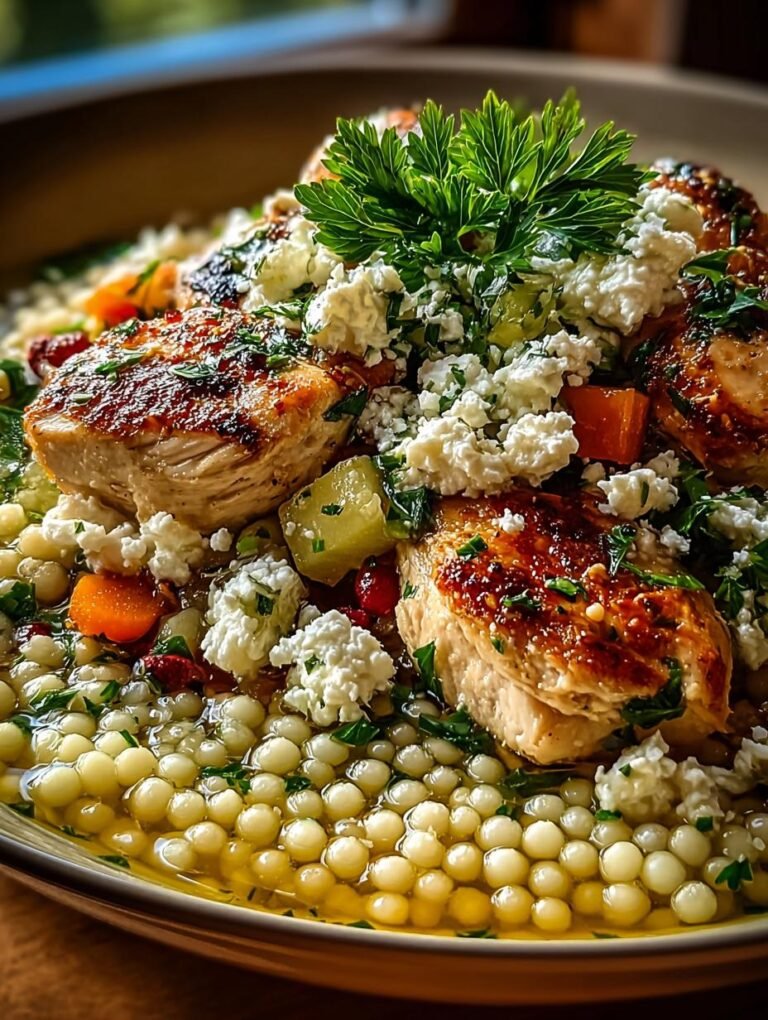Greek Chicken Pearl Couscous