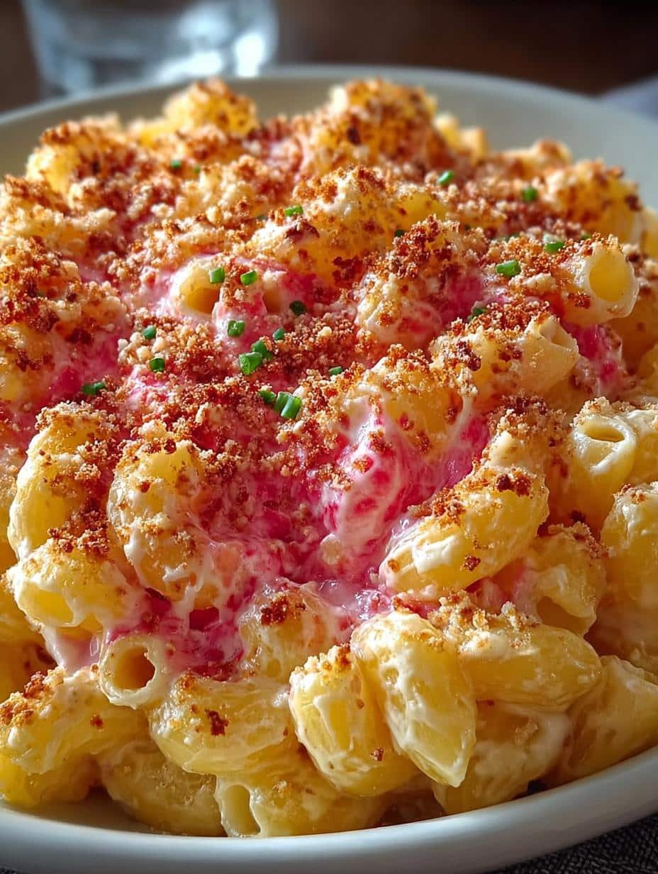 Juicy Pink Mac Cheese