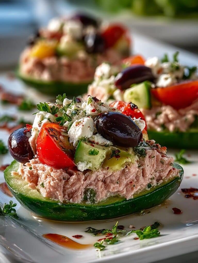 Mediterranean Tuna Salad Stuffed