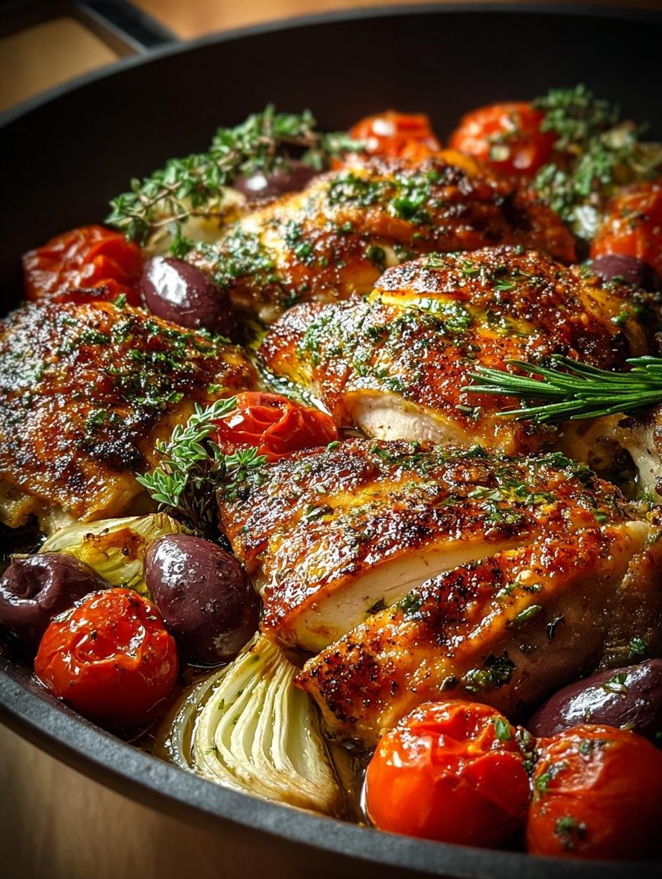 One Pan Mediterranean Chicken: 5 Simple Steps to Delight - One Pan Mediterranean Chicken - main visual representation