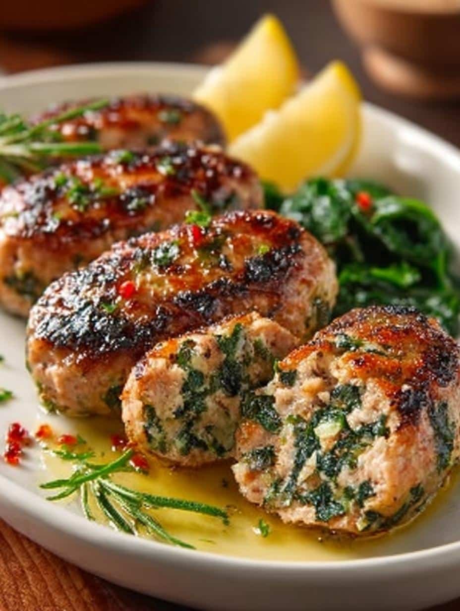 Savory Turkey Spinach Sausages: A Healthy Breakfast Delight - Savory Turkey Spinach Sausages - main visual representation