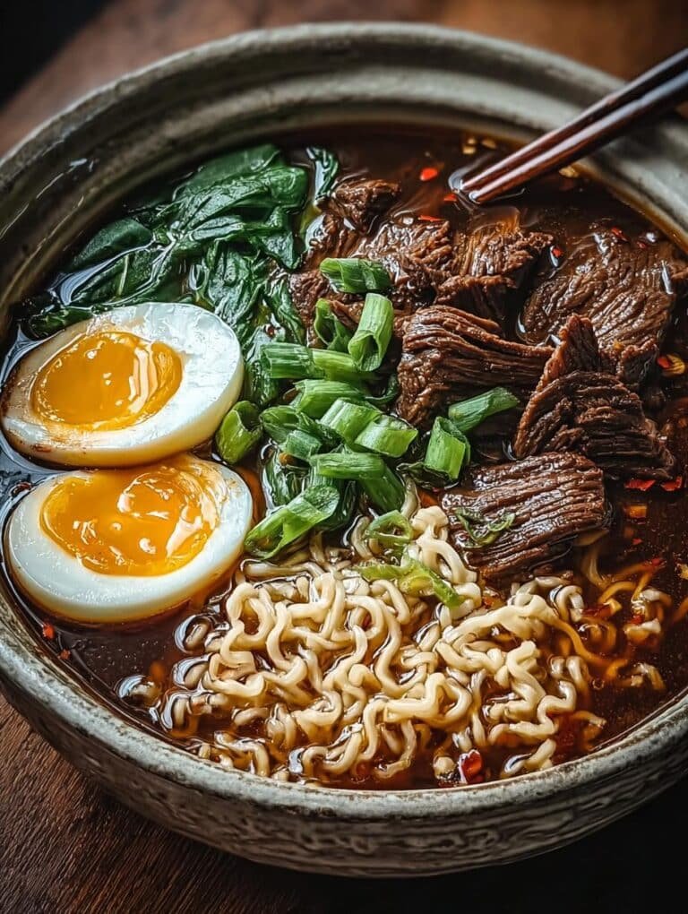 Slow Cooker Beef Ramen
