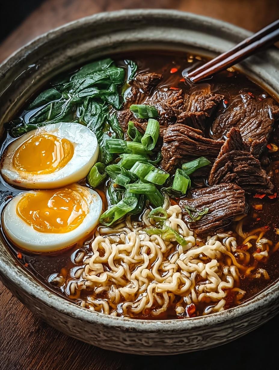 Slow Cooker Beef Ramen