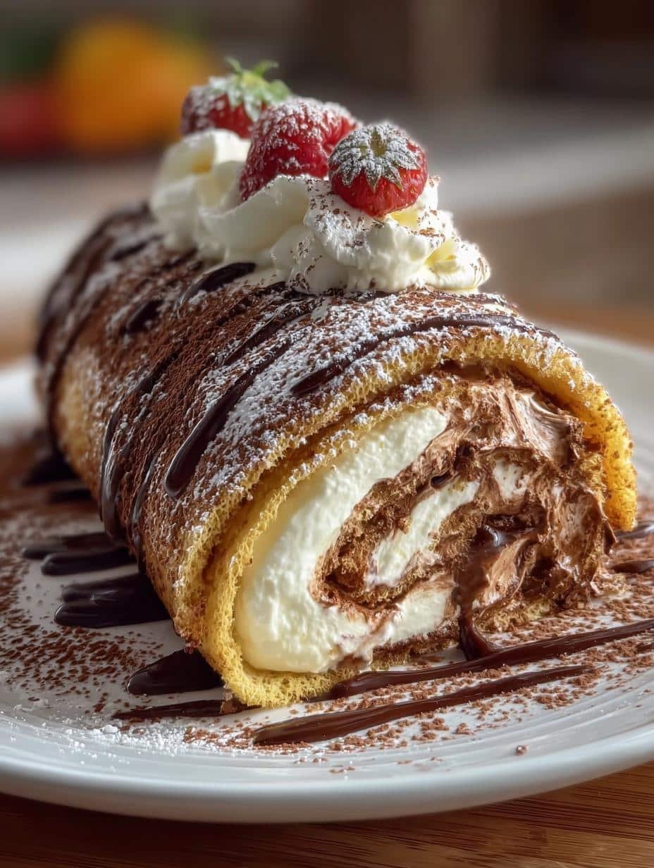 Tiramisu Crepes Cake Roll